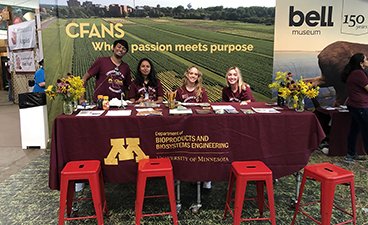 BBE students table in the ag hort building at the Minnesota State Fair